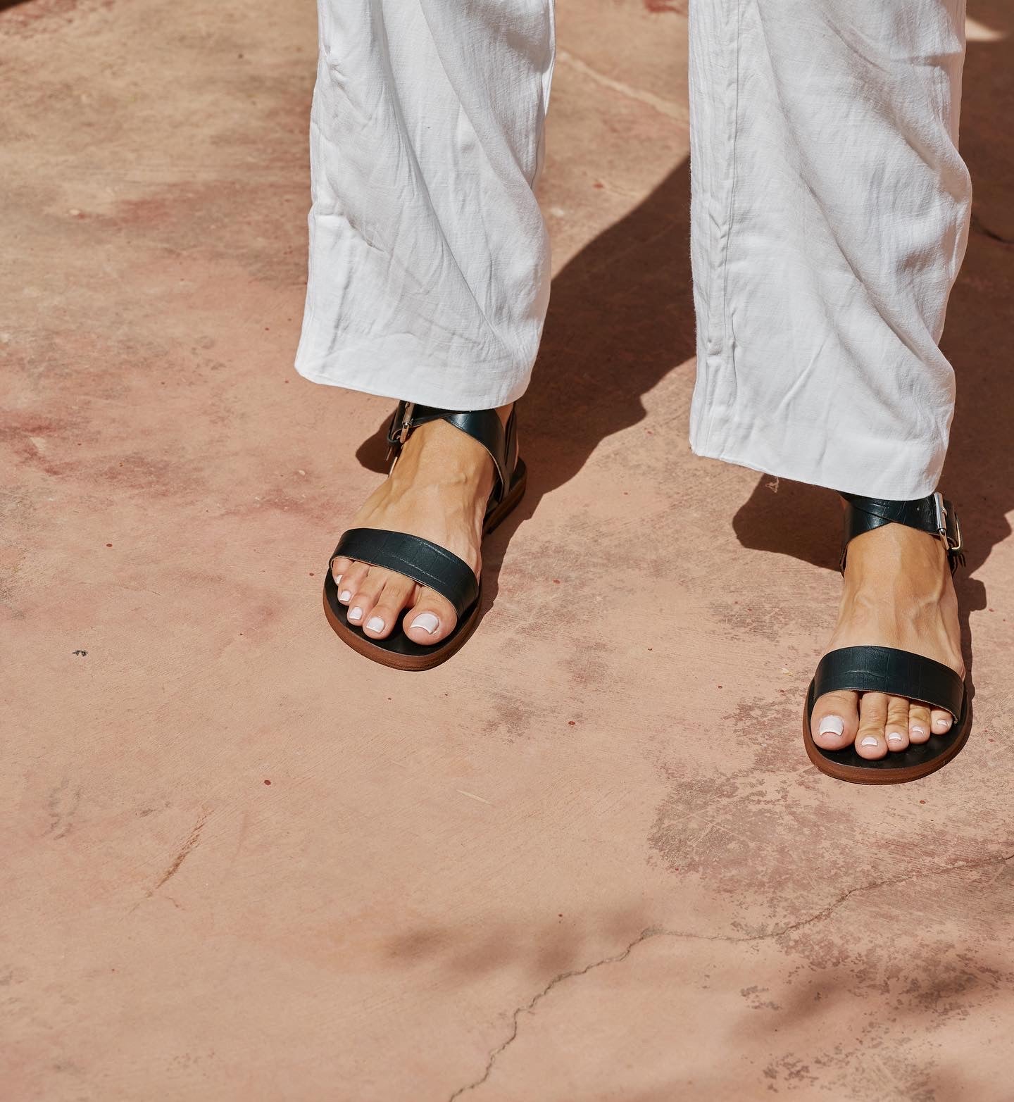 OLI WARRIOR SANDAL - BLACK CROCO