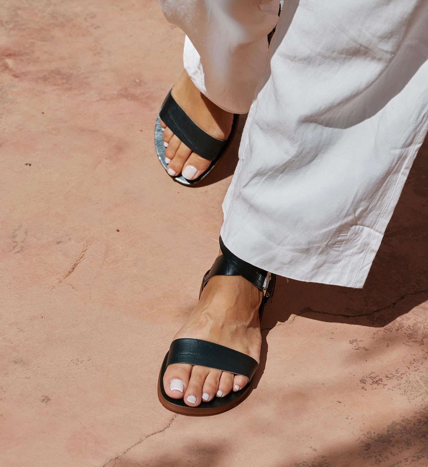 OLI WARRIOR SANDAL - BLACK CROCO