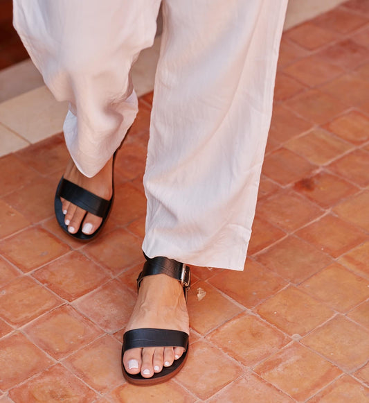 OLI WARRIOR SANDAL - BLACK CROCO